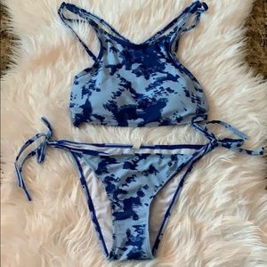 Strappy Halter Neck Swim Set